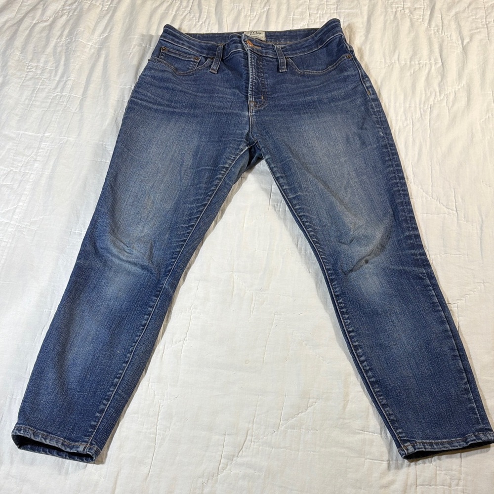 J.Crew Curvy Toothpick Skinny Jeans 28P Petite Dark Wash High-Rise‎ Denim